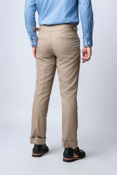 Khaki Gurkha Buckle Formal Pants