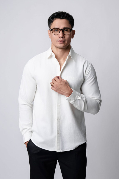 Off White Washed Denim l/s Shirt