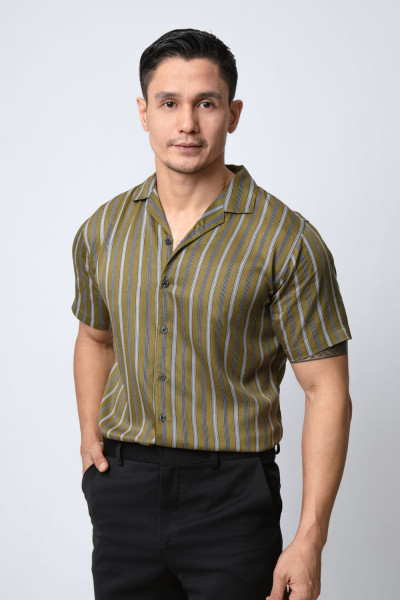 Virgo Stripe Army s/s Shirt