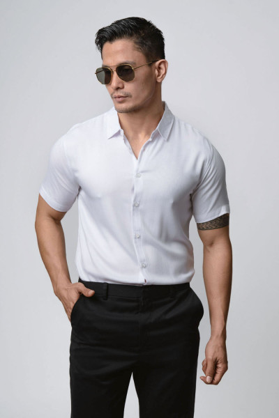 Ultra White s/s Viscose Shirt