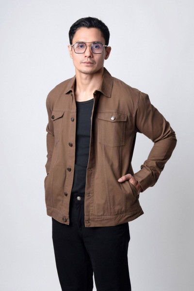 Dark Brown Jacket Trucker Premium