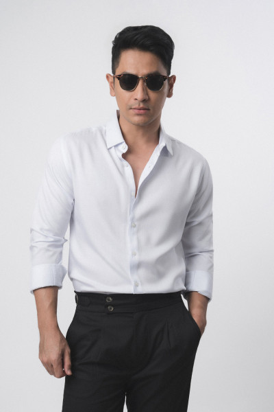 Ultra White l/s Viscose Shirt