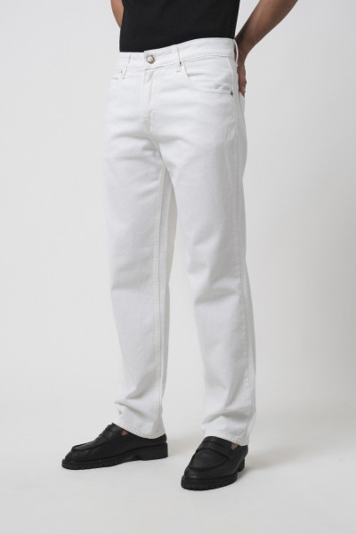 Off White Straight Fit Jeans Premium