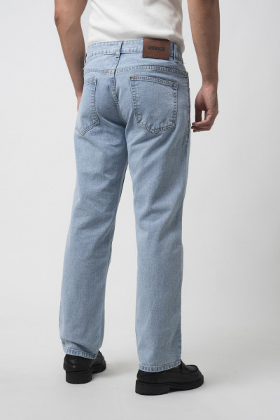 Light Indigo Straight Fit Jeans Premium