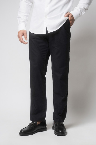 Linen Blend Trouser Regular Fit Black