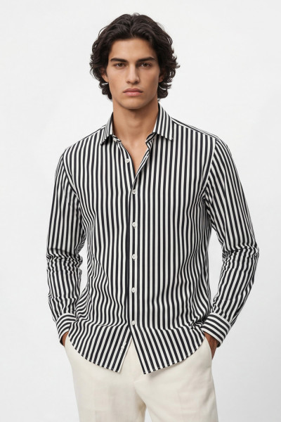 Oliver Stripe Black L/S Shirt