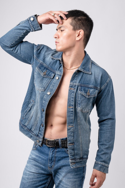 Jacket Jeans Blue Washed Slim Fit